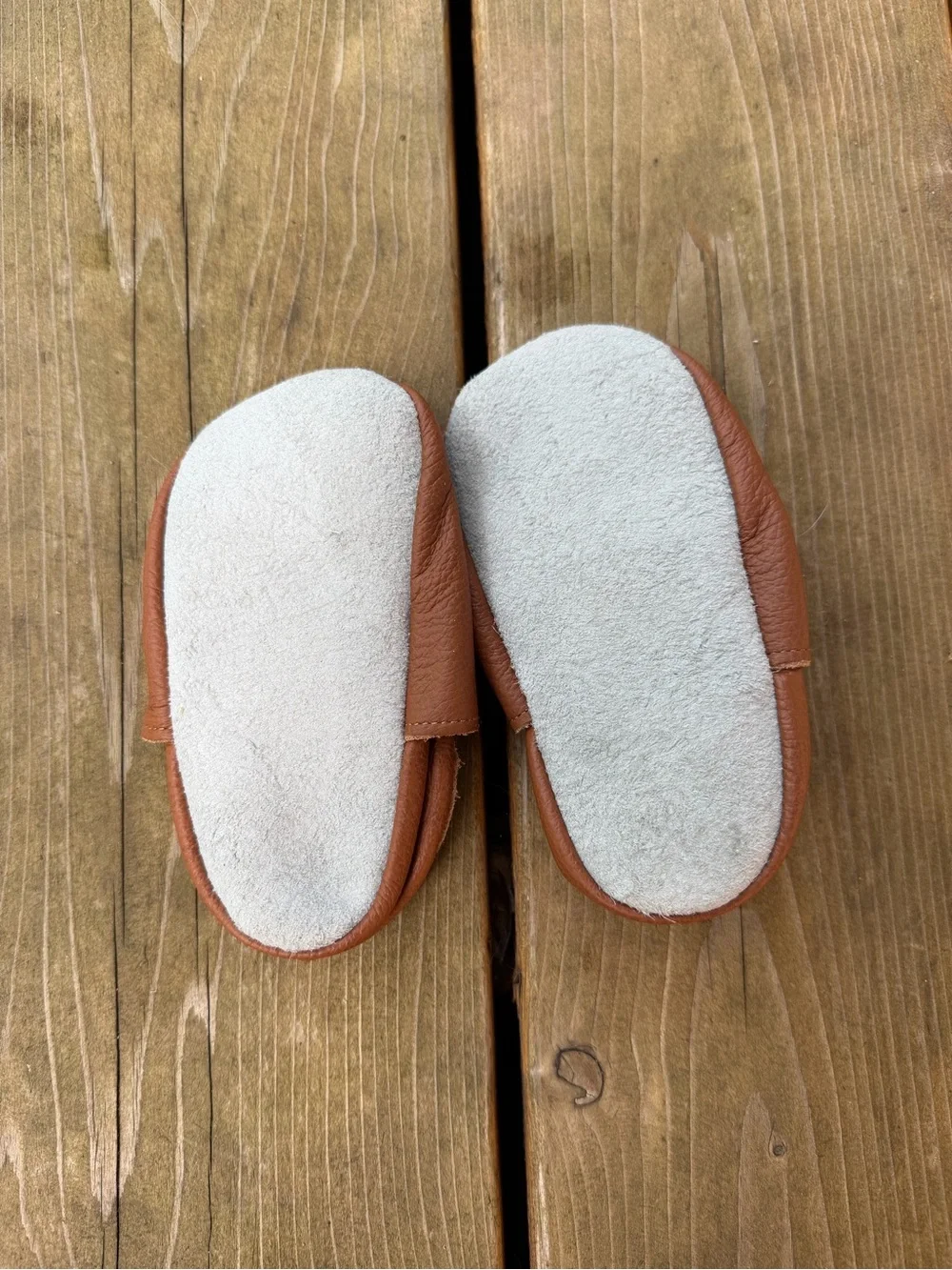 Mejale Toddler Moccasin Slip-On Soft Sole Genuine Leather Barefoot Shoes